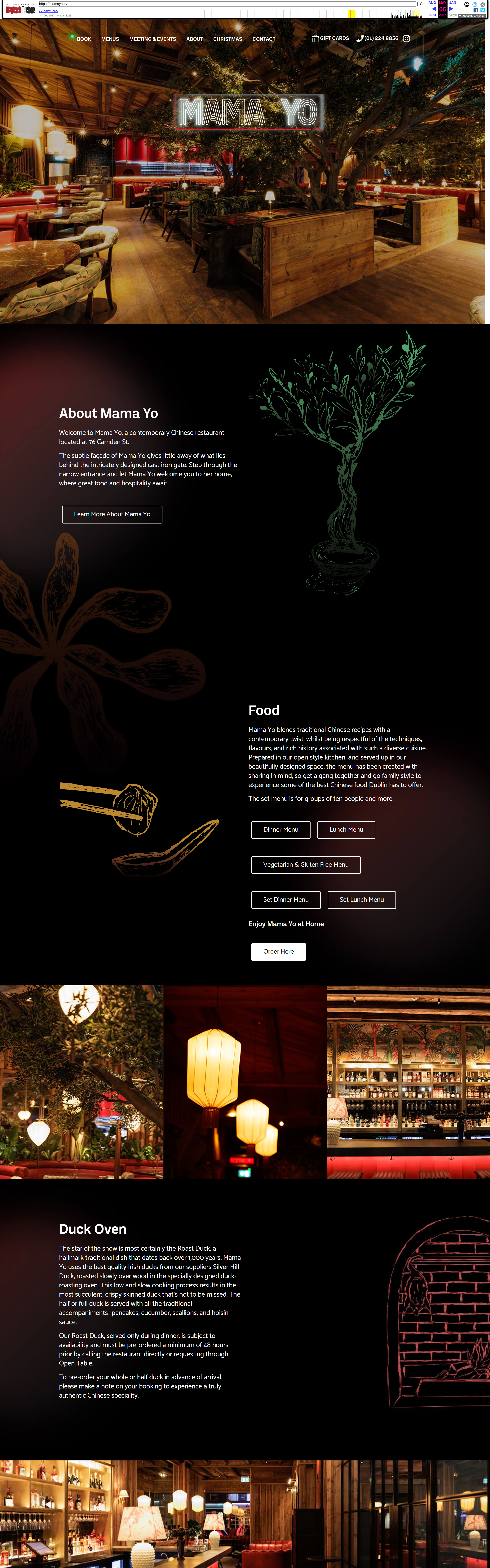Mama Yo homepage, pre-rebuild